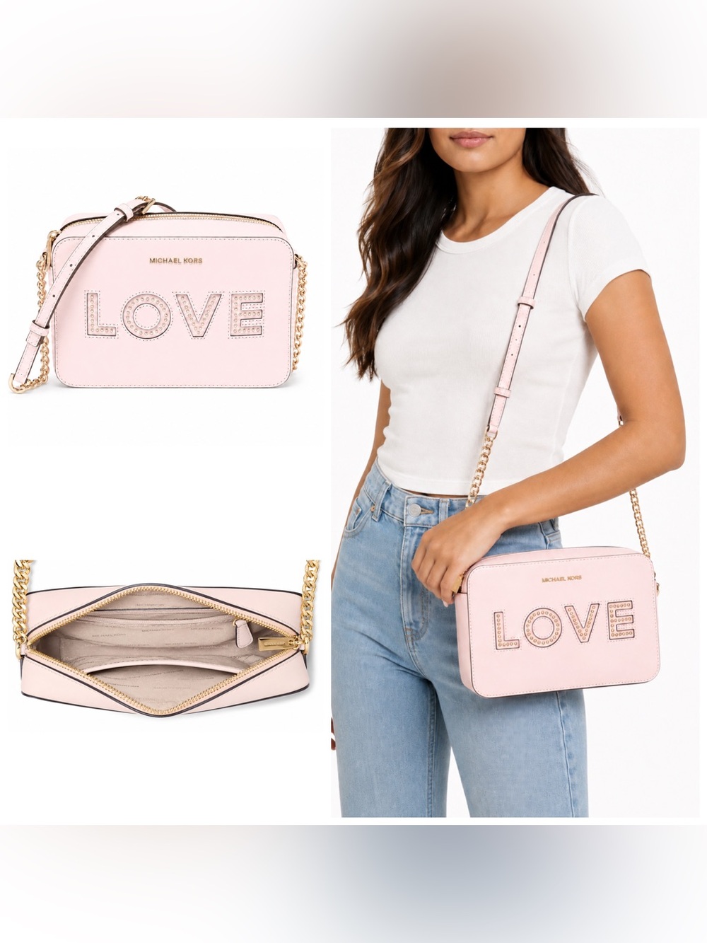 Michael Kors Ginny “Love” Limited Edition Camera Bag & Free Bag Charm & Dust Bag - Picture 2 of 16